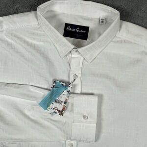 NWT Robert Graham Men's Button Shirt White Geometric Amory Tailored Fit $168 4XL